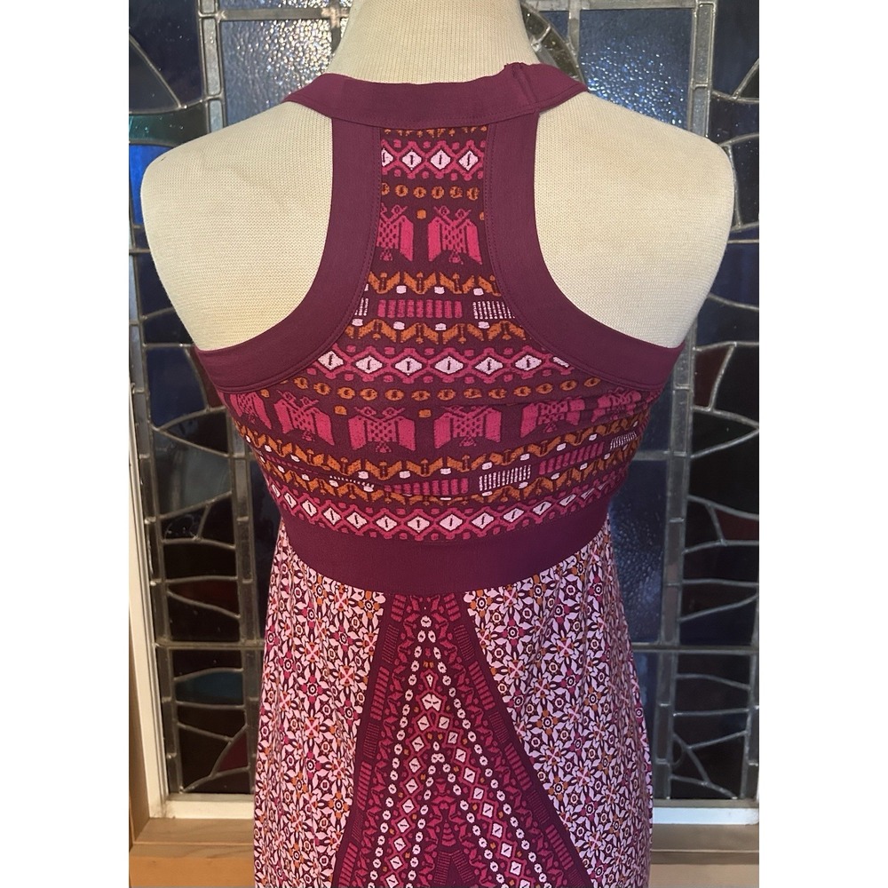Athleta Rio Maxi Racerback Dress Raspberry Stretch Build In Bra Size Small - Picture 4 of 8